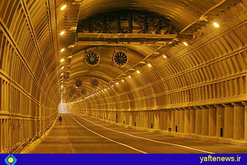 تونل درون شهری توحید تهران  مجهز به جت‌فن‌های متعدد به منظور تهویه هوای درون تونل